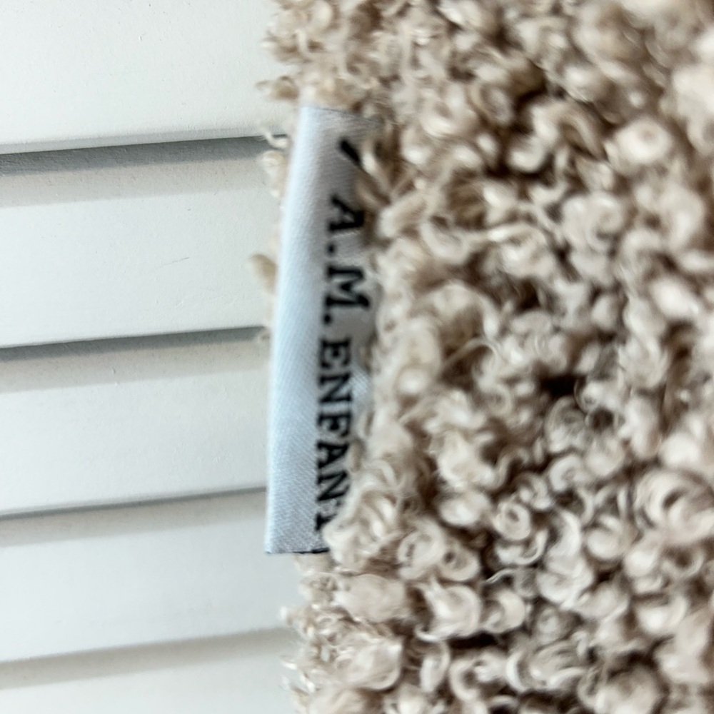 7am enfante Cozy Teddy Bear Sherpa Onesie snowsuit bunting - Picture 2 of 7